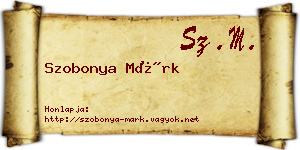 Szobonya Márk névjegykártya